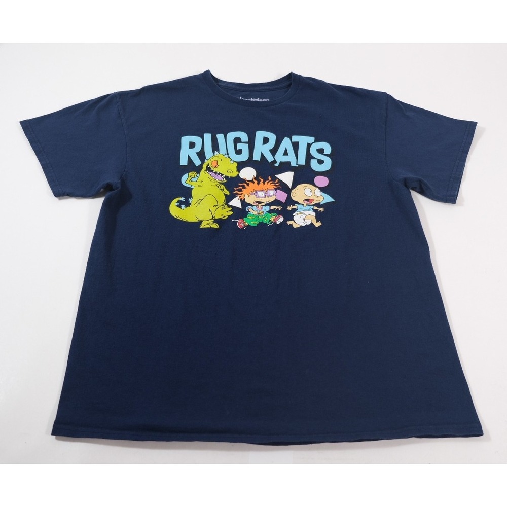 Nickelodeon T-Shirt Mens Medium Blue Rugrats Graphic Short Sleeve Cotton Tee